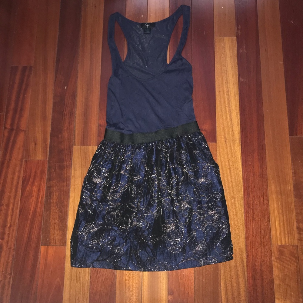 Dress with Pockets - Gold Metallic details